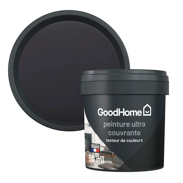 Castorama Testeur Peinture Couleur 2 En 1 Velours GoodHome Noir Zellige 50ml solde en ligne 1